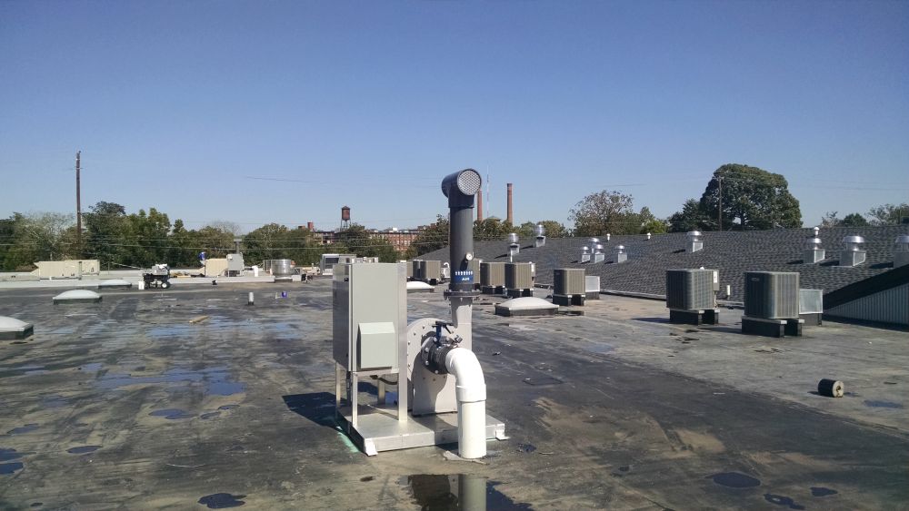 Rooftop Vapor mitigation system